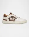 Amiri Men 'classic Low' White Sneaker With Maxi Logo On The Side And Tone-on-tone Ma Quad Motif In L In White