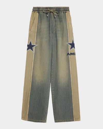 Amiri Men & Apos;s Sport Denim Track Pants In Multi