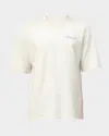 Amiri Oversized Cotton T-shirt With Logo Embroidery In Neutral