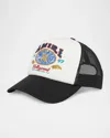 Amiri Embroidered Mesh-panel Trucker Cap In Black