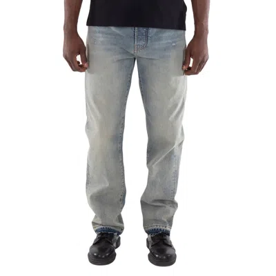 Amiri Men's Antique Indigo Released Hem Straight Jeans In Blue