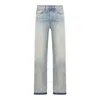 Amiri Stack Distressed Slim-leg Jeans In Purple