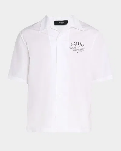 Amiri Men's Arts District Camp Shirt In White