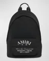 Amiri Black Backpack With Arts District Print In Tech Fabric Man In Black