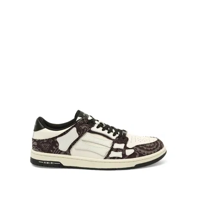 Amiri Men's Bandana Denim Skeleton Sneakers In Black
