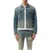 Amiri Embroidered Denim Jacket In Dark Indigo