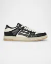 Amiri Skel Top Black Low Top Sneakers With Logo Patch On The Tongue And Logo Lettering On The Heel In Leat