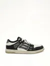 Amiri Skel Top Black Low Top Sneakers With Logo Patch On The Tongue And Logo Lettering On The Heel In Leat In Black