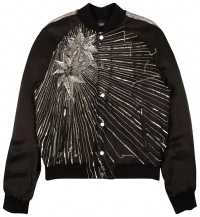 Amiri Men's Beaded Star Bomber Jacket In Black