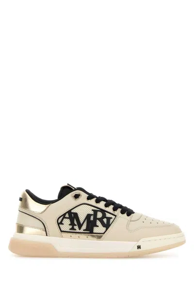 Amiri Men Beige Leather Classic Low Sneakers In Multi