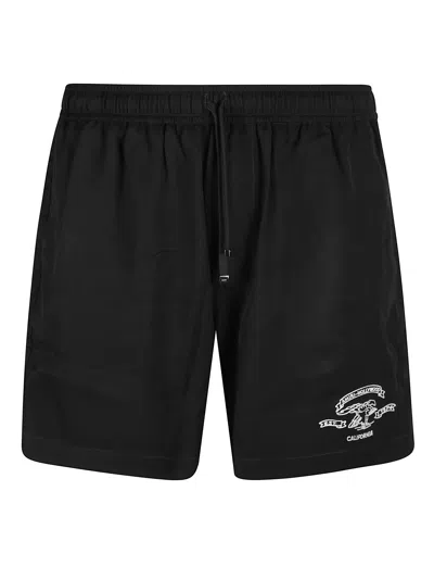 Amiri Bermuda Shorts Logo Detail Elastic Waistband In Black