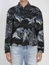 Amiri Men Bird Tapestry Blouson Jacket In Black