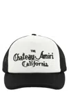 Amiri Black And White Cotton Baseball Cap In White