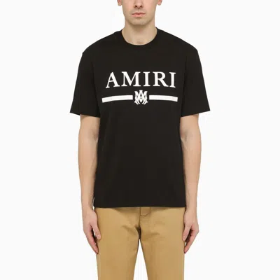 Amiri Men's Black Cotton T-shirt With Contrast Lettering