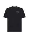 Amiri Black Crewneck T-shirt With Logo Patch On The Front And Maxi Logo Print On The Rear