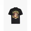 Amiri Mens Black Lion-print Relaxed-fit Cotton-jersey T-shirt In Black