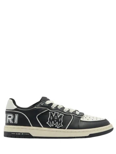 Amiri Vintage Leather Sneakers With Logo Details For Men In Black