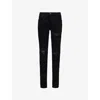Amiri Logo-embroidered Skinny-cut Jeans In Black Od