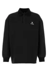 Amiri Black Solid Shirt Collar Polo In Black