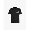 Amiri Mens Black Quad Branded Cotton-jersey T-shirt