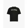 Amiri Mens Shotgun Brand-embroidery Relaxed-fit Cotton-jersey T-shirt Black In Black