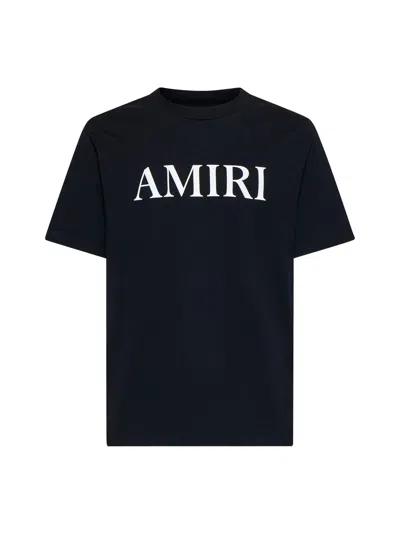 Amiri Cotton T-shirt With Logo Print In Black