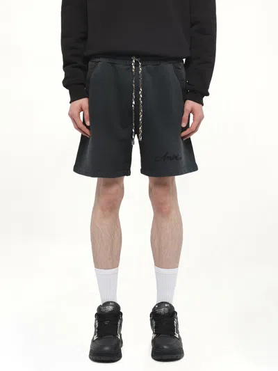 Amiri Bleach Bandana Shorts In Black