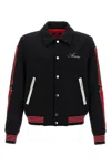 Amiri Ribbed Stripes Bomber Jacket In Black