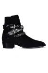Amiri Man Ankle Boots Black Size 10 Soft Leather In Black