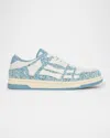 Amiri Men's Boucle And Leather Skel Top Sneakers