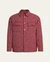 Amiri Red Embroidered Boucle Jacket