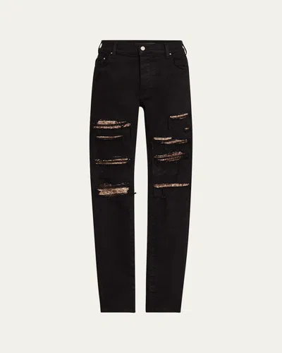 AMIRI MEN'S BOUCLE THRASHER SKINNY JEANS