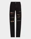 Amiri Men's Boucle Thrasher Skinny Jeans In Black Od