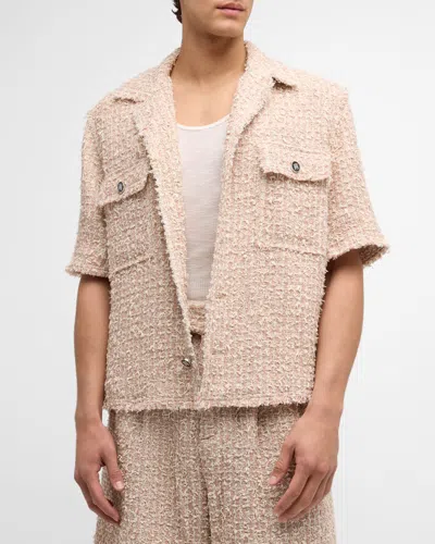 Amiri Men's Padded Boucle Overshirt - Bergdorf Goodman