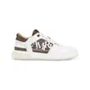 Amiri Men 'classic Low' White Sneaker With Maxi Logo On The Side And Tone-on-tone Ma Quad Motif In L In Multi