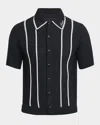 Amiri Script Stripe Shirt Contrast Piping