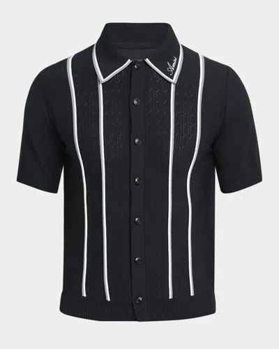 Amiri Men's Button-front Script Stripe Shirt