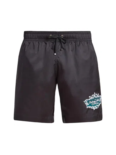 Amiri Men's Chateau Crest Swim Trunks In Black