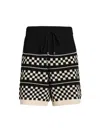 Amiri Embroidered Wool Blend Bermuda Shorts In Black