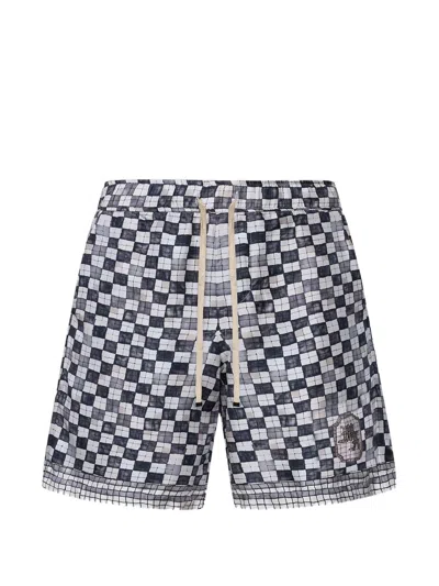 AMIRI AMIRI MEN'S CHECKERBOARD MINI SHORTS