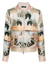 Amiri Graphic-print Silk Bomber Jacket In Multi