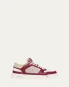 Amiri Bordeaux 'classic Low' Sneakers With Maxi Logo On The Side And Logo Patch On The Tongue In Leather M