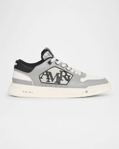 Amiri Men's Classic Low Leather Sneakers In Asphalt