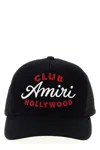 Amiri Black Baseball Cap With Maxi Logo On The Front In Cotton Man In Black