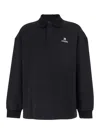 Amiri Black Solid Shirt Collar Polo In Black