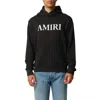 Amiri Logo-lettering Cotton Hoodie In Black/white