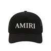 Amiri Black Baseball Cap With Logo Lettering On The Front And Mehs Panels In Black