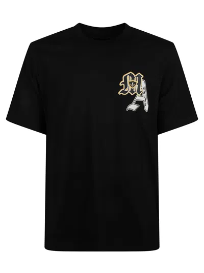 Amiri Cotton Crew Neck Graphic Print T-shirt In Black
