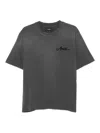 Amiri Men Cotton T-shirt With Embroidery In Gray