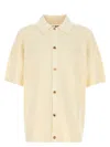 Amiri Men Cream Crochet Shirt